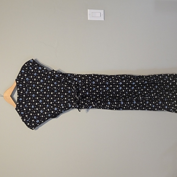 J.Crew Mercantile Women Floral Wrap Belt V neck hobo dress sz XS - Picture 5 of 9